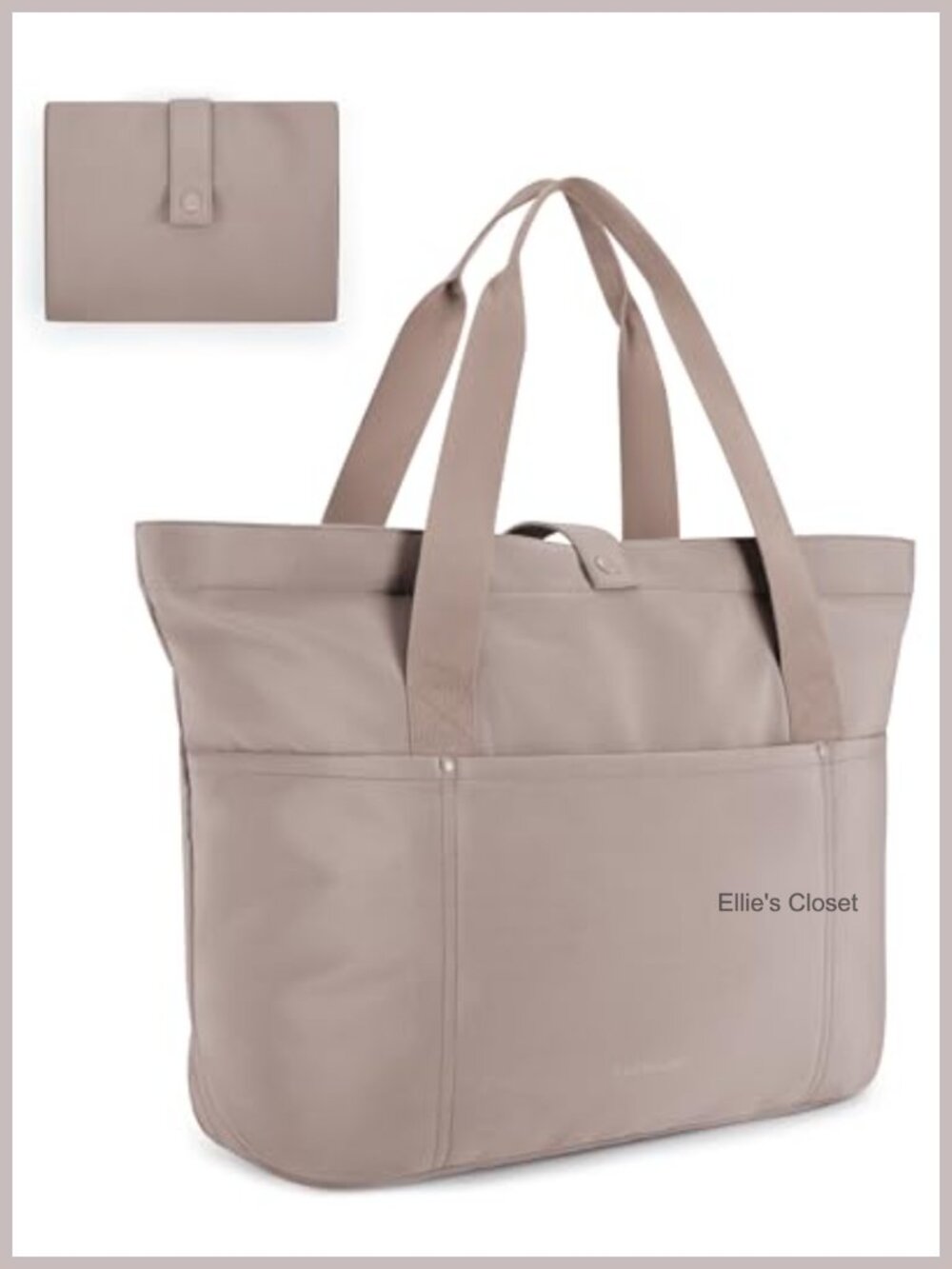Foldable Tote Bag Water-Repellent Travel Shoulder Handbag Work Gym